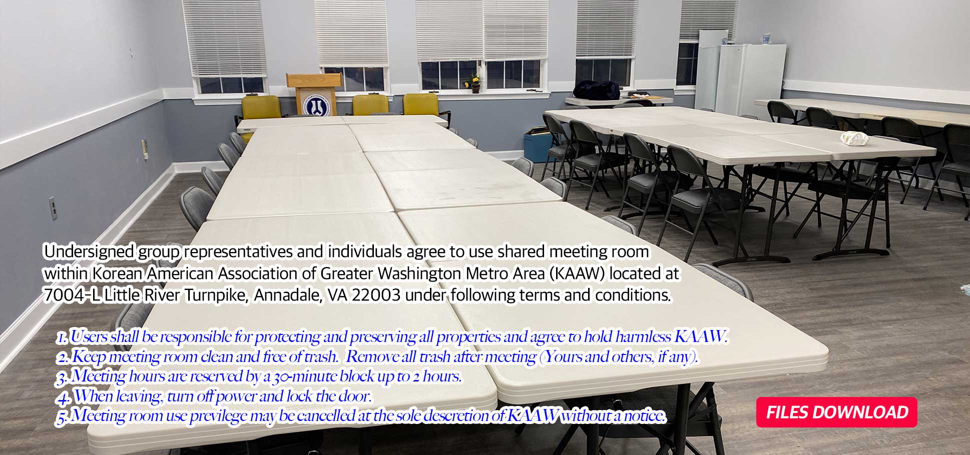 KAAW-Meeting room use app